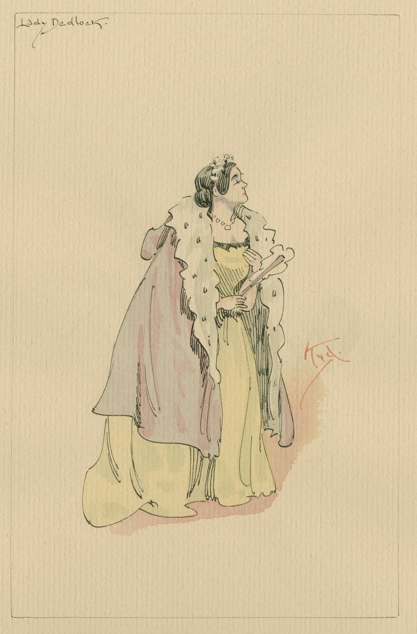 Lady Dedlock, c.1920s door Joseph Clayton Clarke