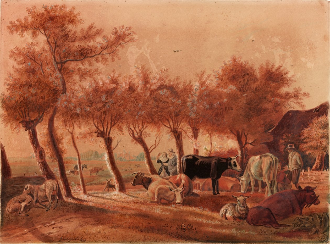 Pastoraal tafereel door Joseph Crawhall