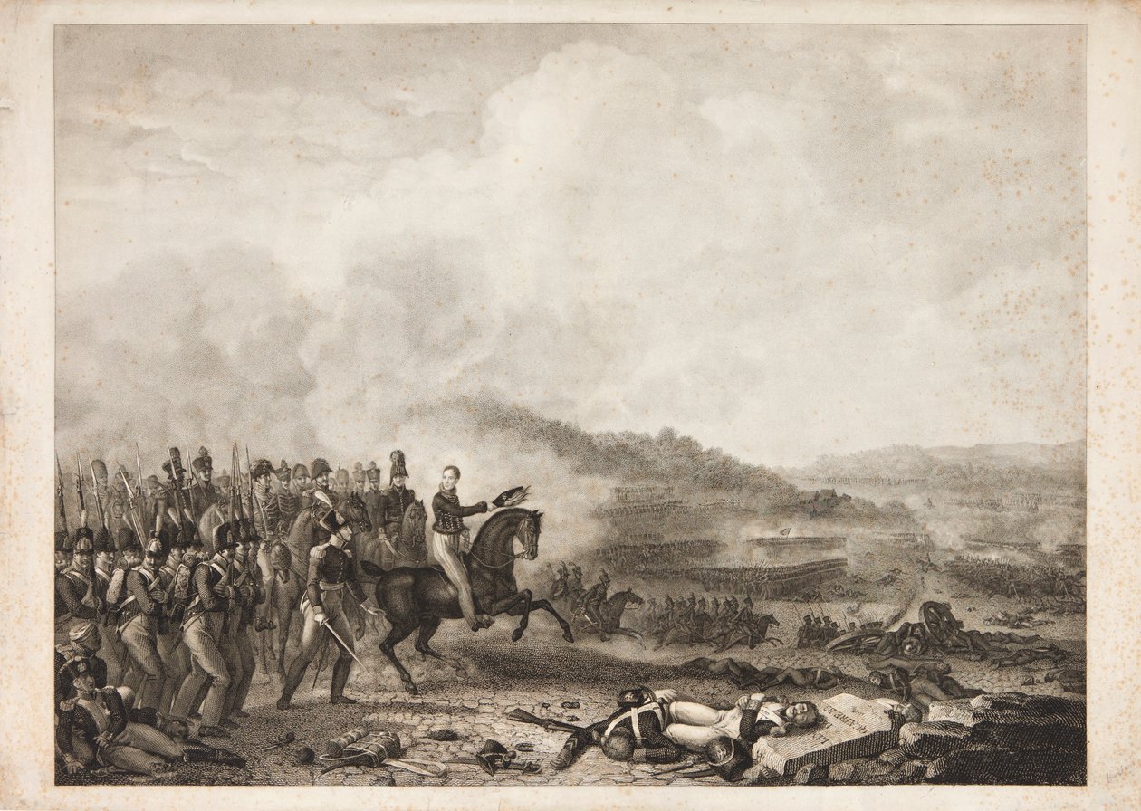 De Prins van Oranje bij de Slag van Quatre Bras, 1815 door Joseph Dionysius Odevaere