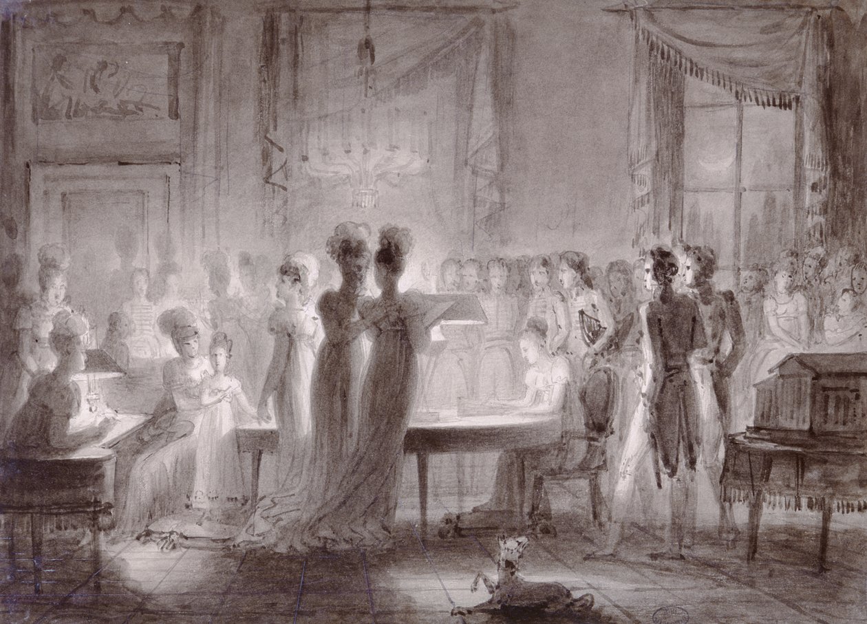 De Sala Meridiana in het Pitti-paleis, 1813 door Joseph Franque