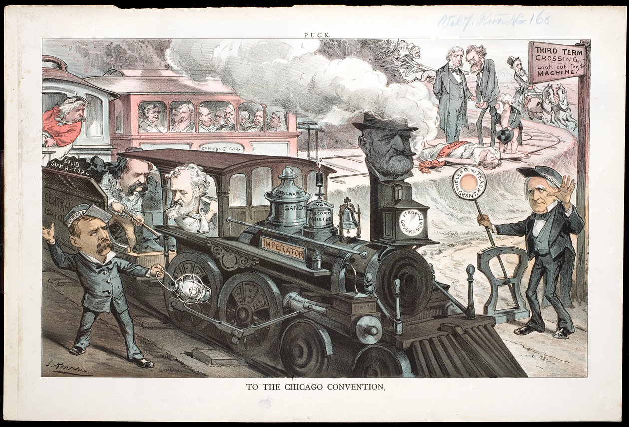 Naar de Chicago Conventie, 1880 door Joseph Keppler