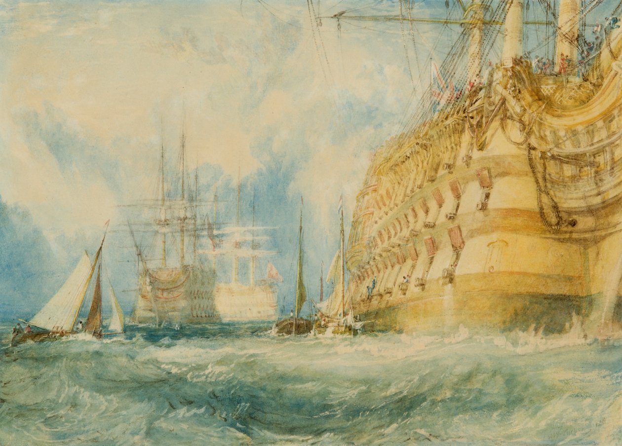 Een Eerste Rang die Voorraad Inneemt, 1818 door Joseph Mallord William Turner