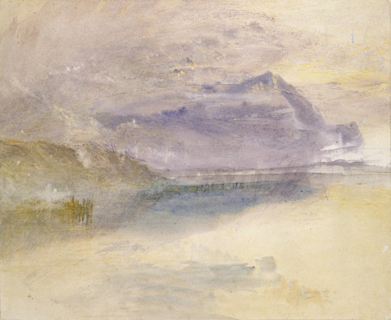 Avond: Wolk op de berg Rigi, gezien vanuit Zug door Joseph Mallord William Turner