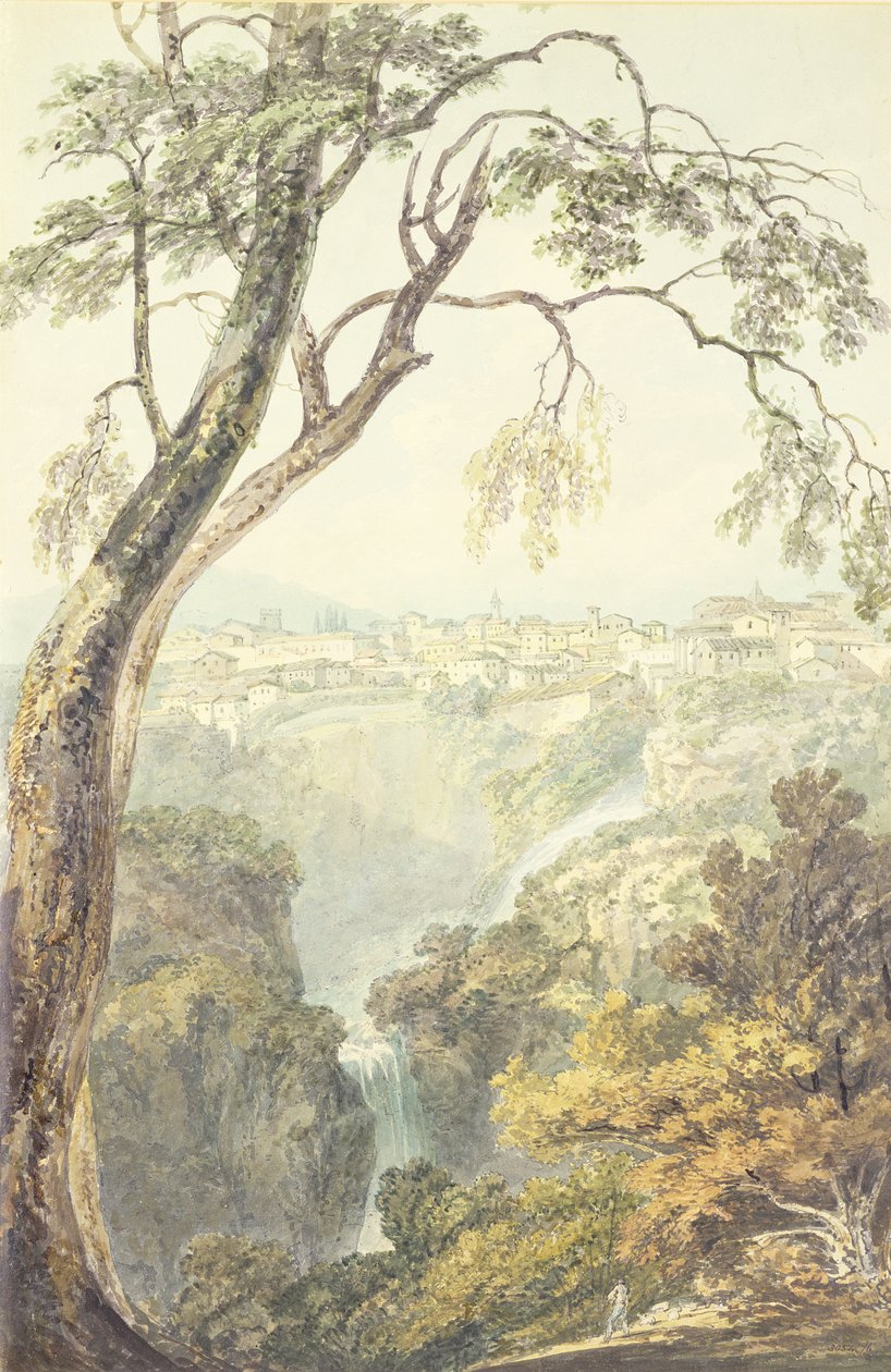 Watervallen van de Anio door Joseph Mallord William Turner