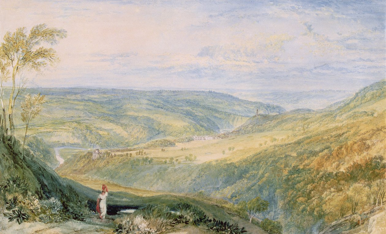 Gibside, County Durham vanuit het Zuiden door Joseph Mallord William Turner