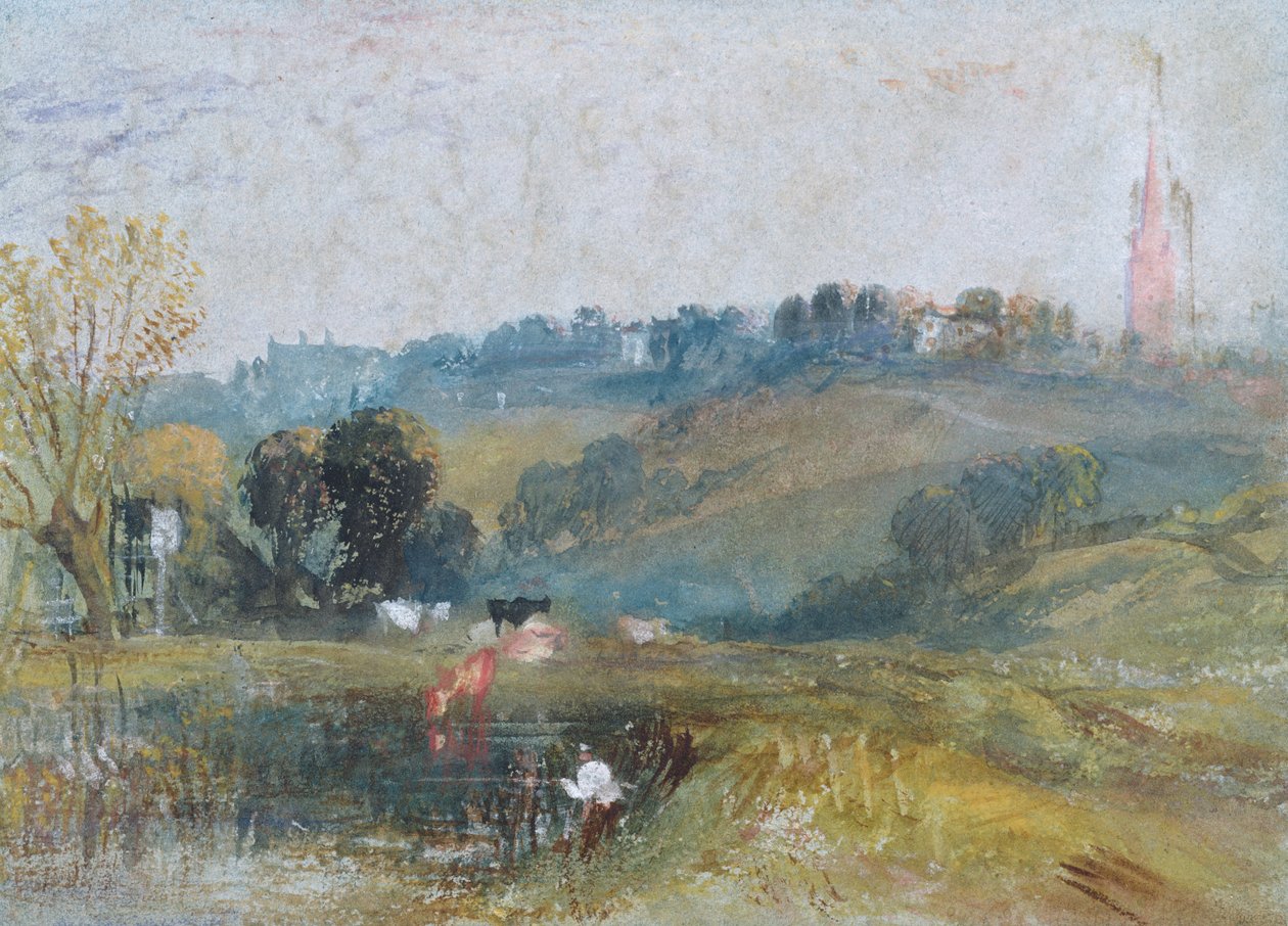 Landschap bij Petworth, ca. 1828 door Joseph Mallord William Turner