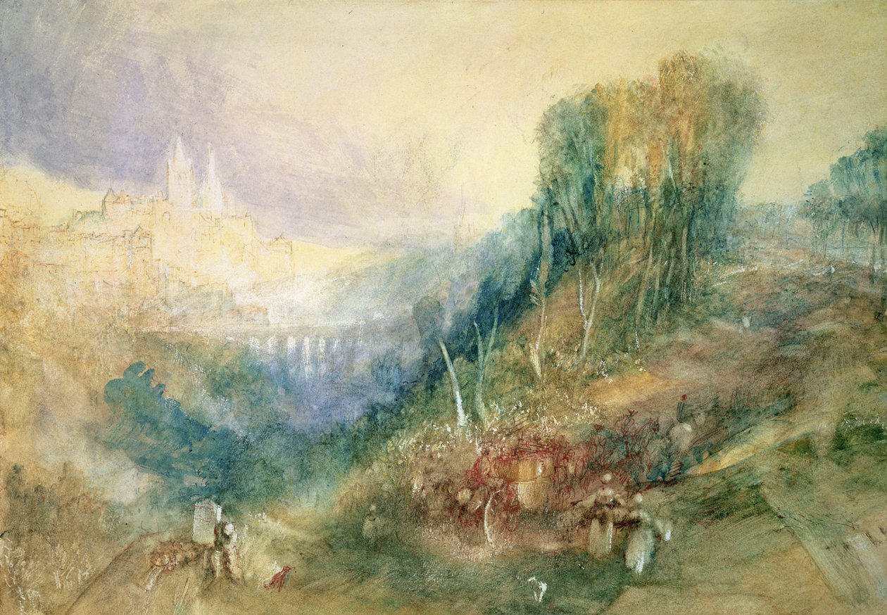 Lausanne vanuit het Westen door Joseph Mallord William Turner