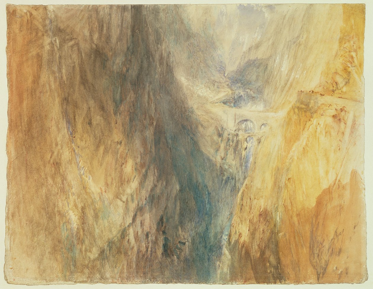 No.0586 De Duivelsbrug, St. Gotthard, c.1841 door Joseph Mallord William Turner