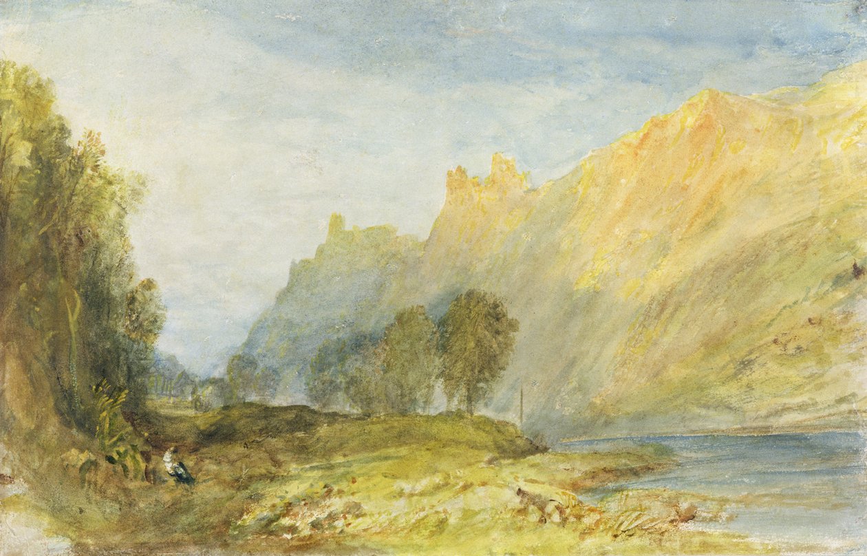 No.1520 Bruderburgen aan de Rijn, 1817 door Joseph Mallord William Turner