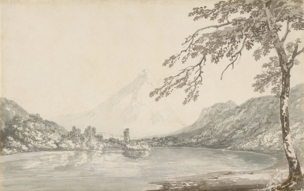Op de Aar tussen Unterseen en het Meer van Brienz door Joseph Mallord William Turner