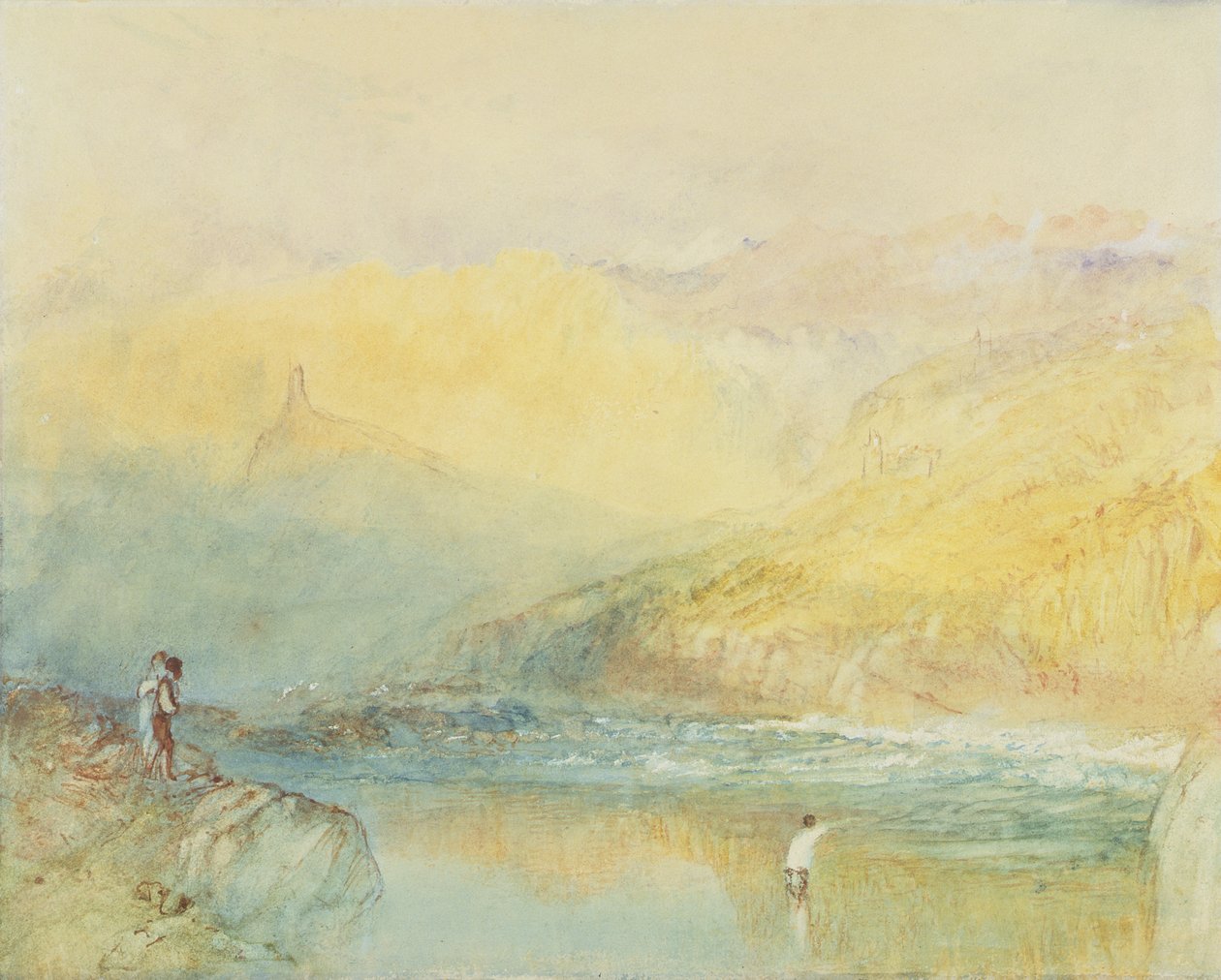 Aan de Moezel, bij Traben Trarbach, c.1841 door Joseph Mallord William Turner