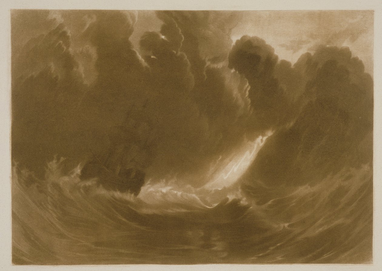 Schip in een storm, uit de 
