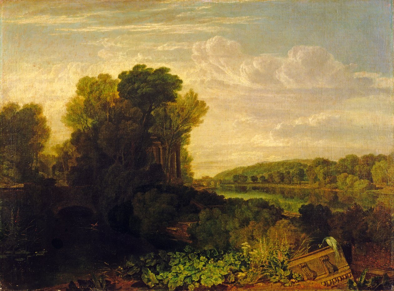 De Theems bij Weybridge, ca. 1807-10 door Joseph Mallord William Turner