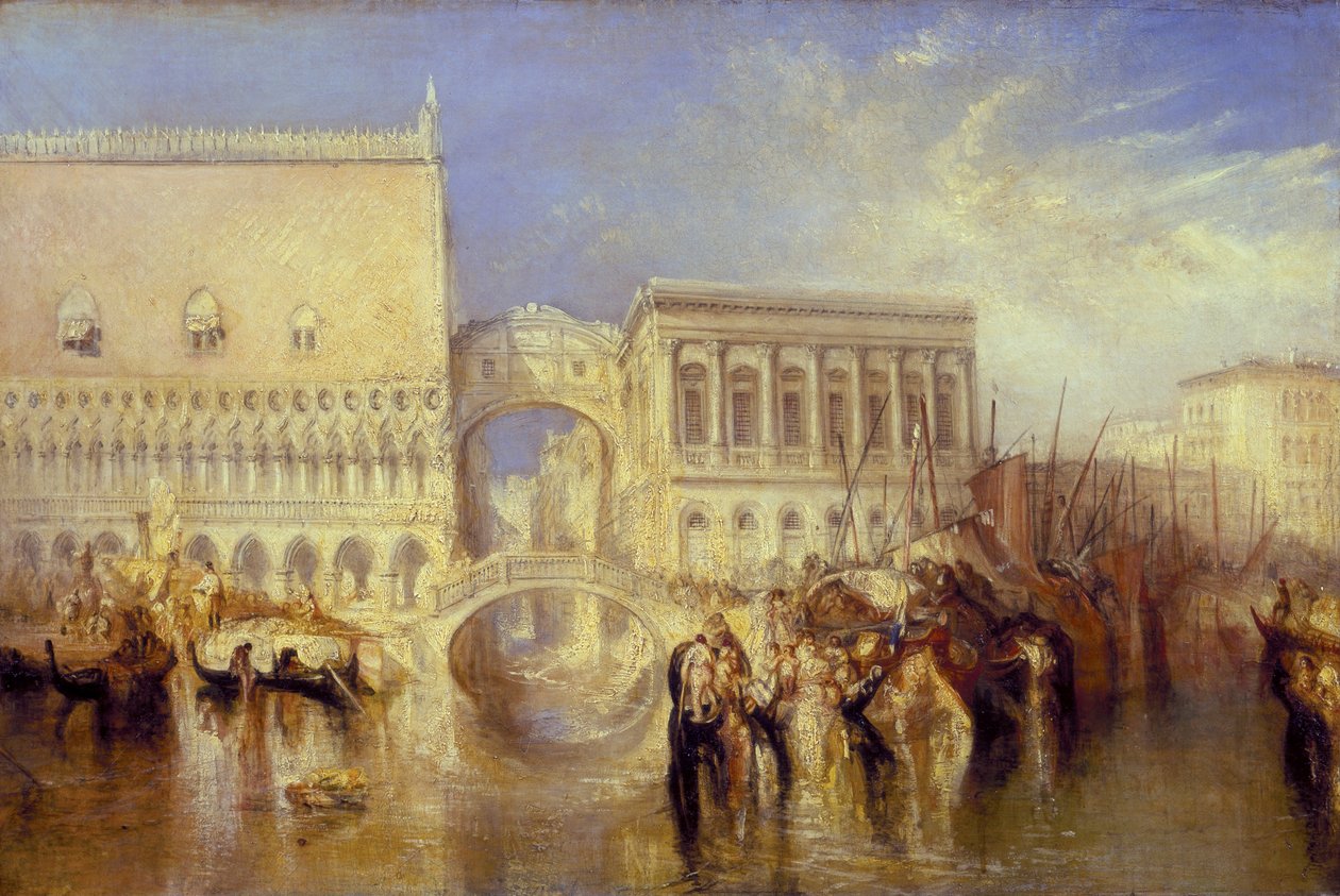 Venetië, de Brug der Zuchten door Joseph Mallord William Turner