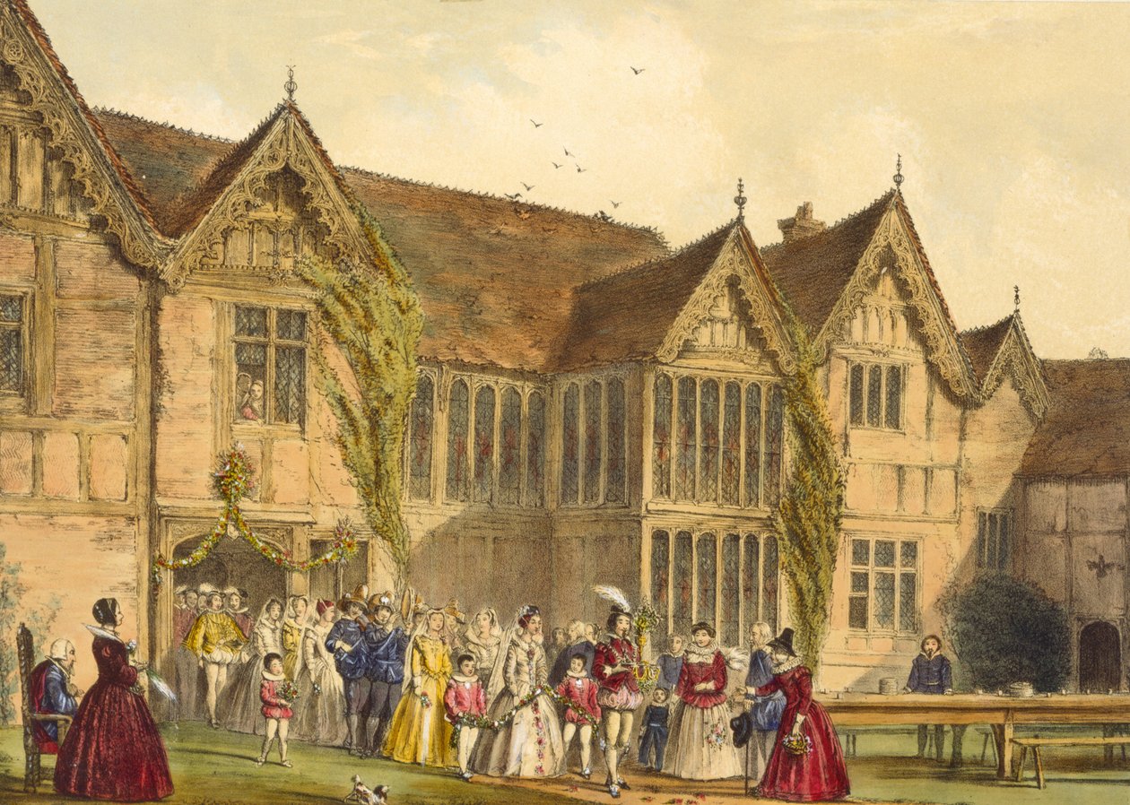 Plattelandsbruiloft, Ockwells Manor in Berkshire, c.1600, uit 