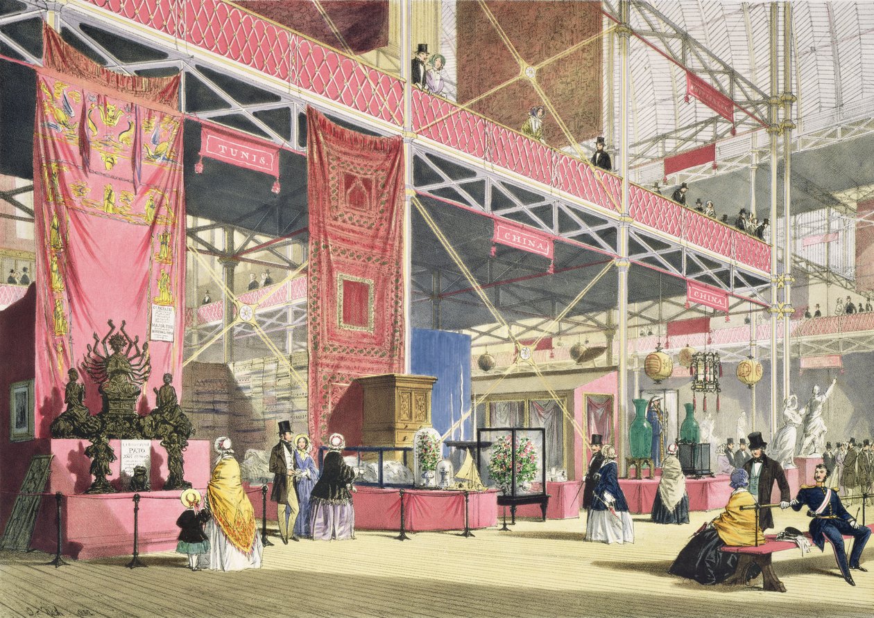 Crystal Palace, de Tunesische en Chinese galerijen door Joseph Nash