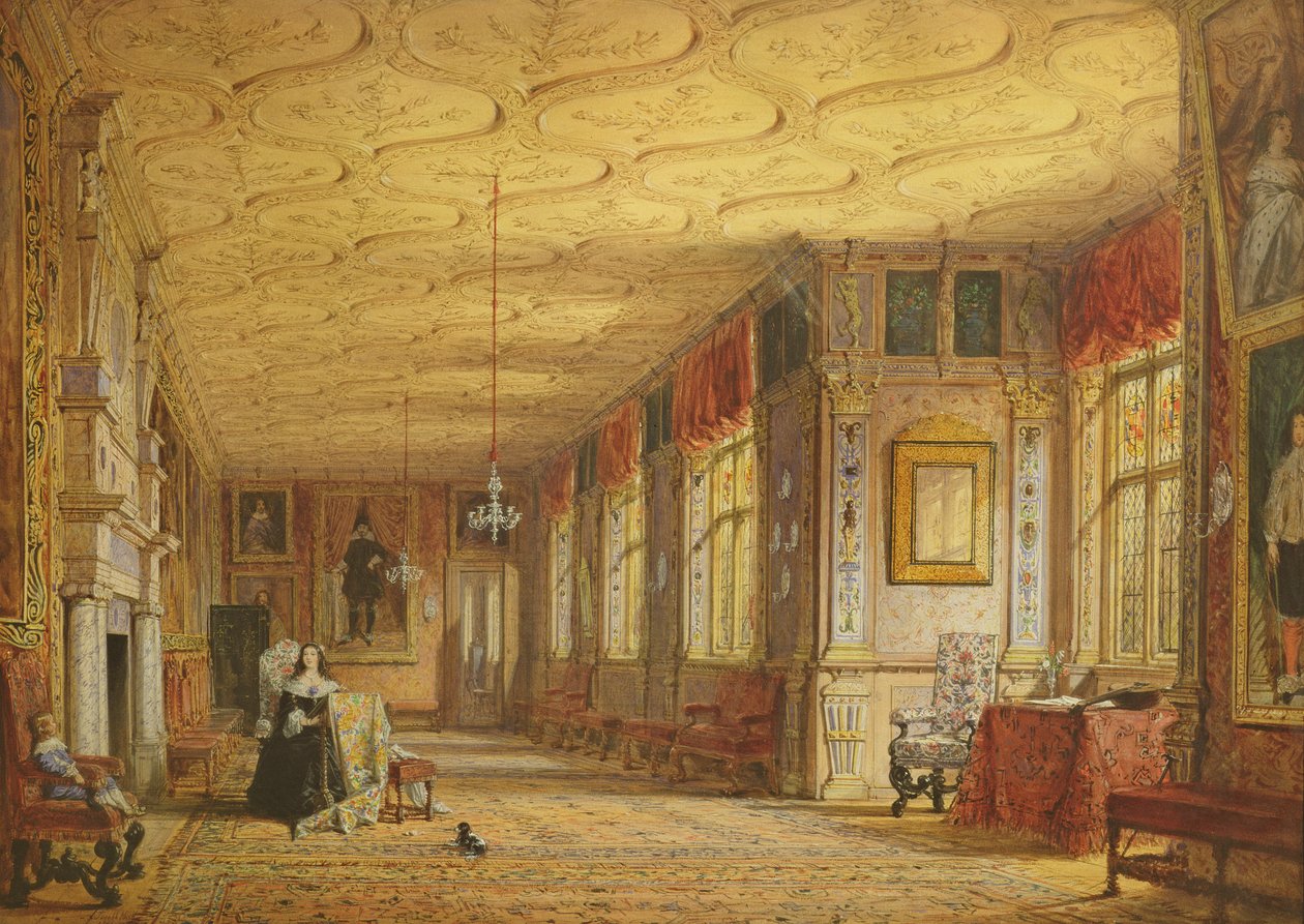 De Cartoon Galerij in Knole door Joseph Nash