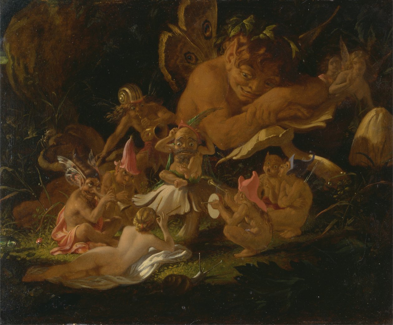 Puck en Feeën, uit Een Midzomernachtsdroom door Joseph Noel Paton