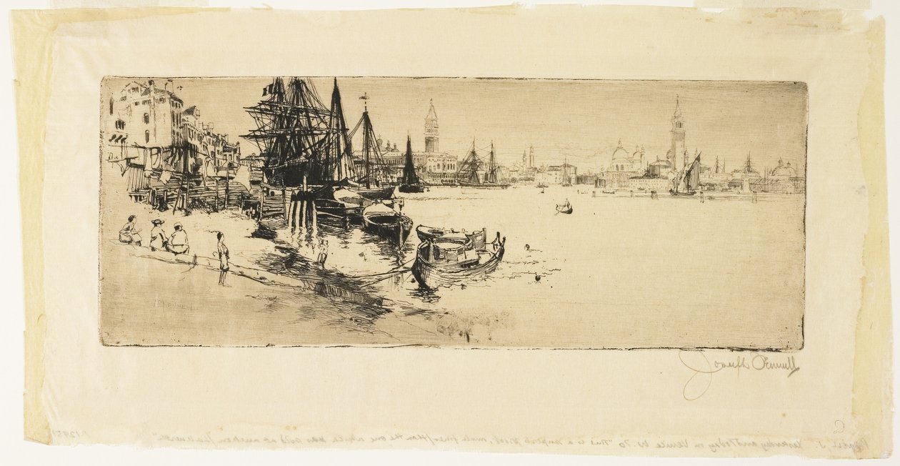 Gisteren en vandaag in Venetië, 1883 door Joseph Pennell