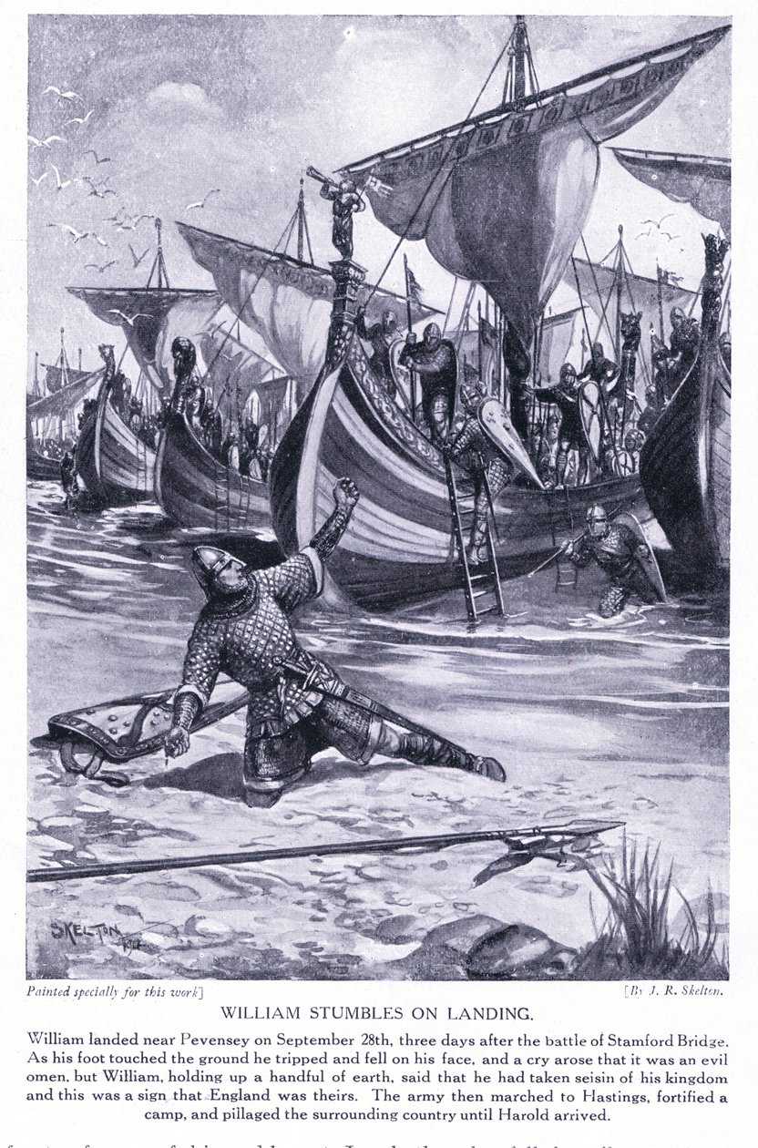 William struikelt bij het landen, jaren 1920 door Joseph Ratcliffe Skelton