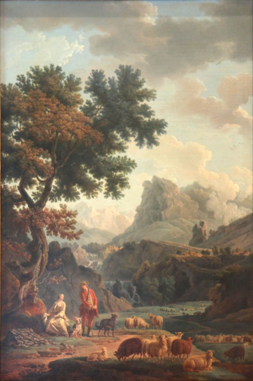 De herderin van de Alpen door Claude Joseph Vernet
