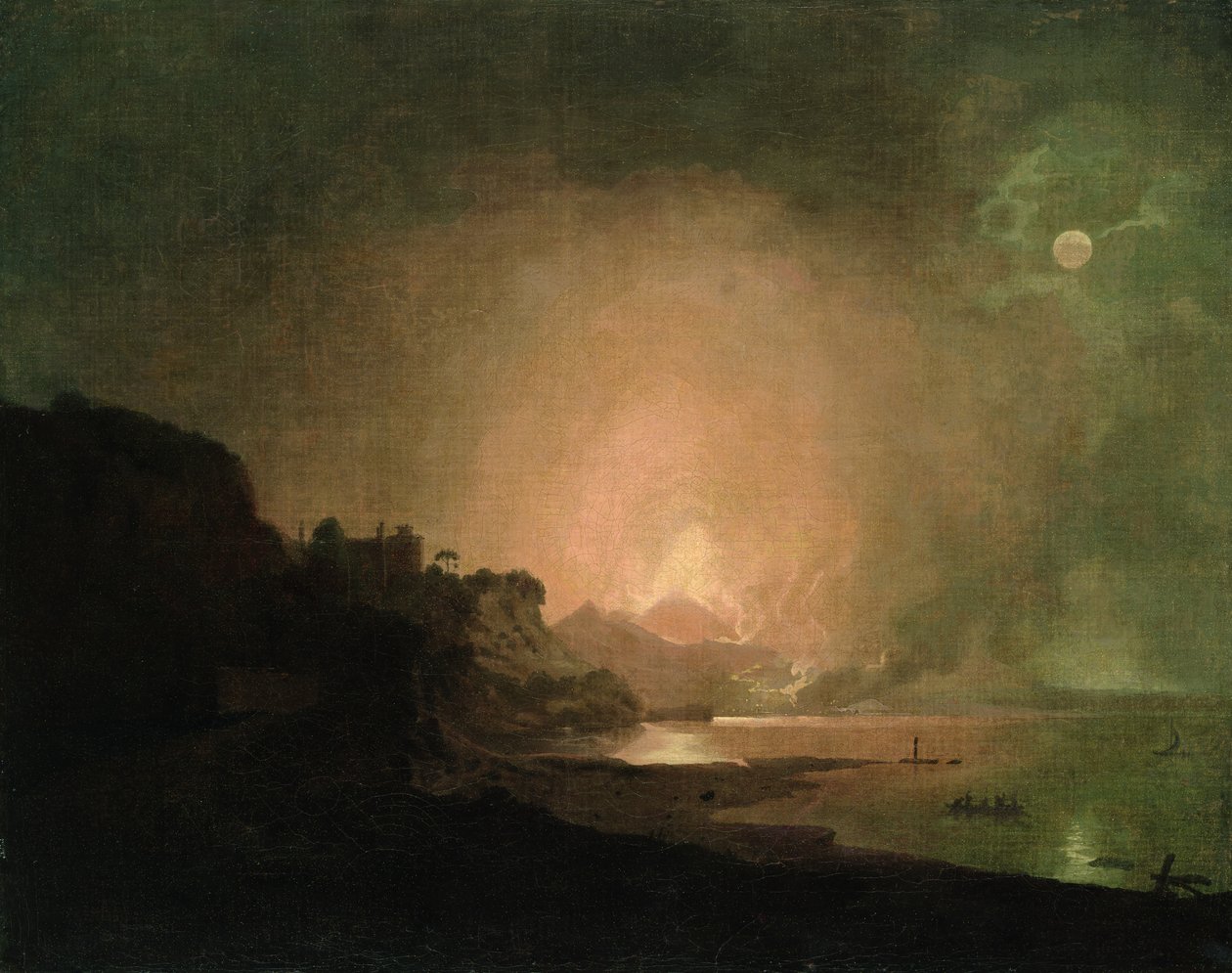 De uitbarsting van de Vesuvius door Joseph Wright of Derby