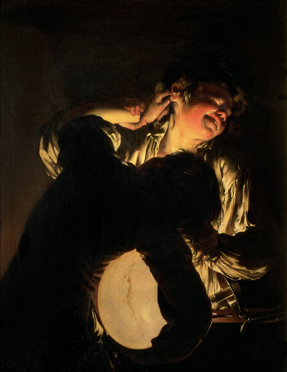 Twee Jongens die Vechten om een Blaasbalg, c.1767-70 door Joseph Wright of Derby