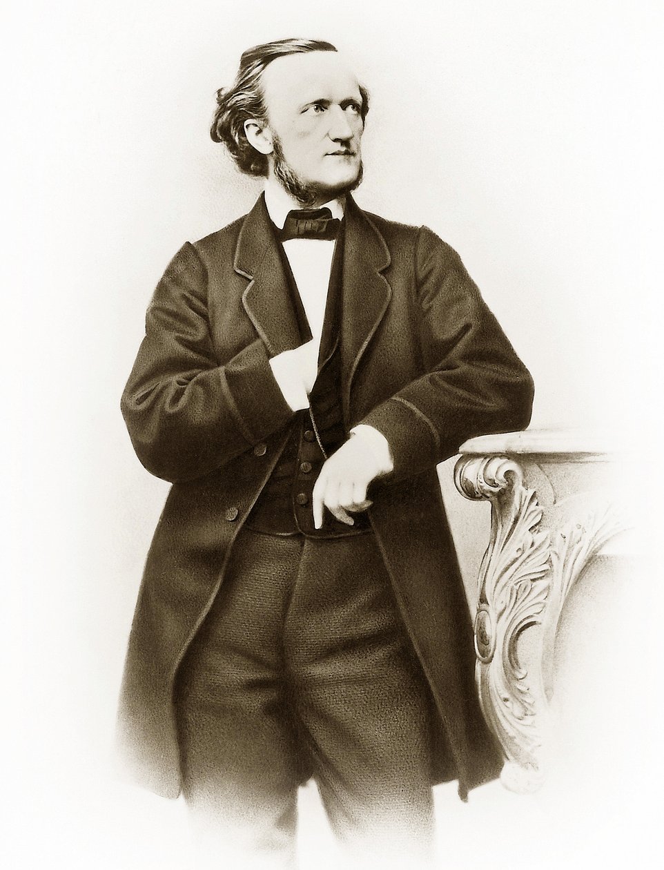 Portret van Richard Wagner (1813-1883), Duitse componist foto door Joseph Albert (1825-1886) door Joseph Albert