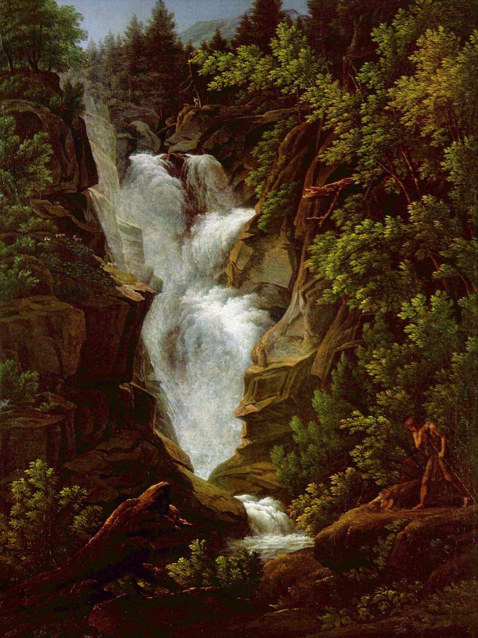Waterval in de Bernse Hooglanden door Joseph Anton Koch