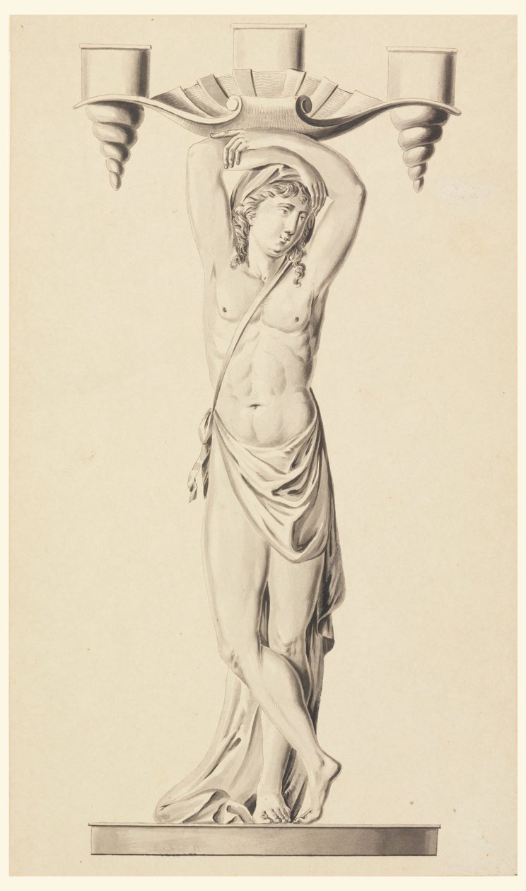 Ontwerp voor een Kandelaar door Joseph Anton Seethaler Ii