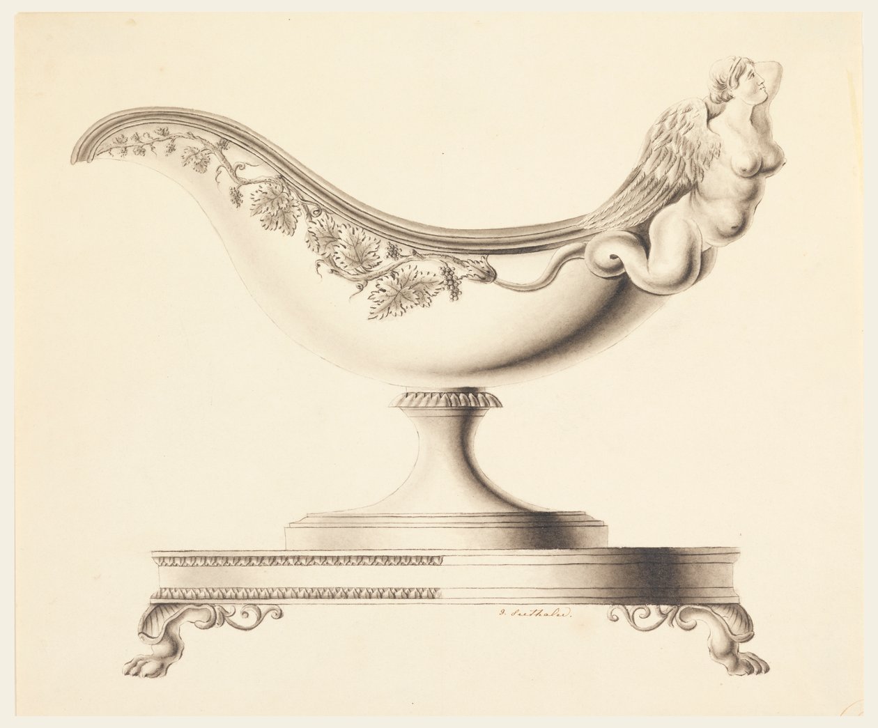 Ontwerp voor een sausboot door Joseph Anton Seethaler Ii