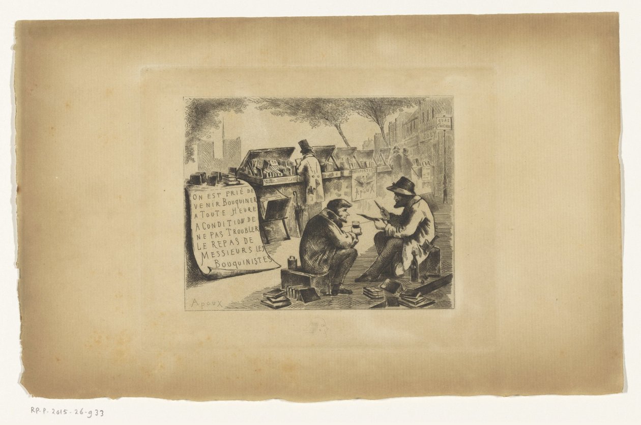 Boekhandelaren tijdens de lunch door Joseph Apoux