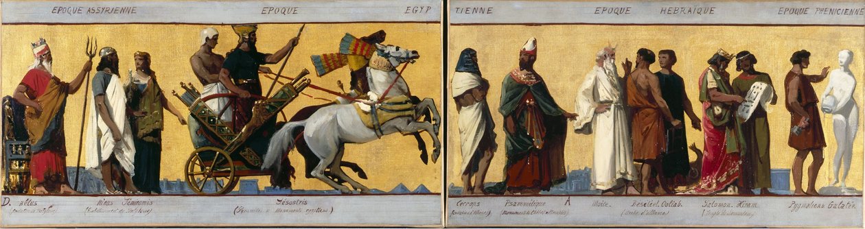 Hebreeuwse periode, Fenicische periode: Schets voor de salon van de jongensschool in de rue Dombasle door Joseph Aubert