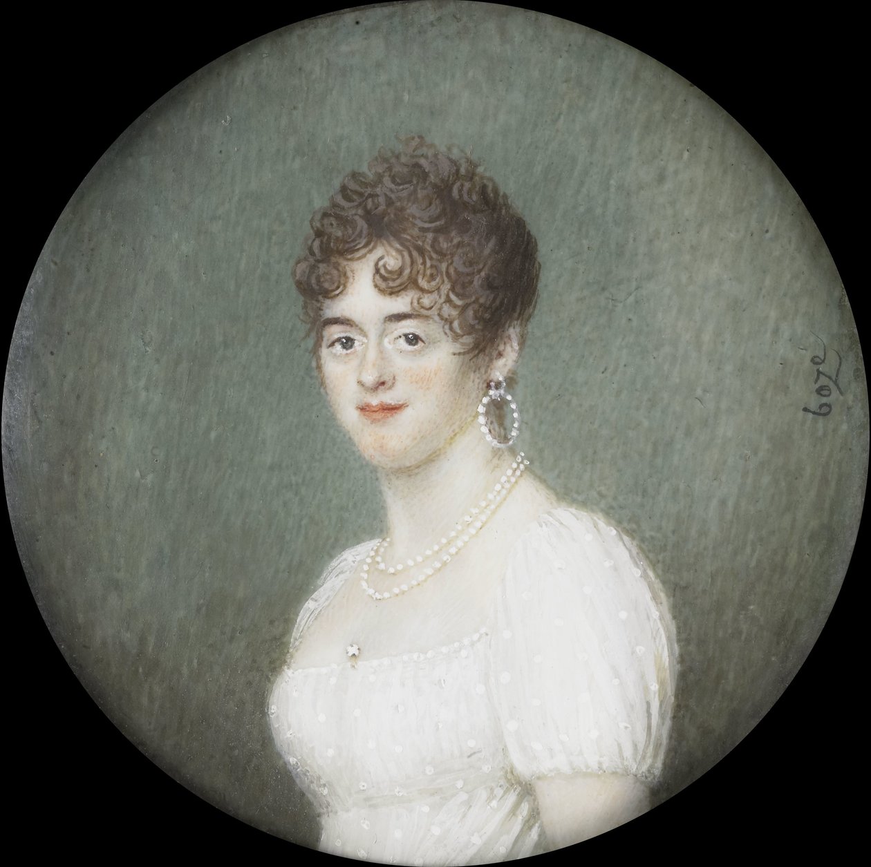 Portret van Cornelia Pull (overleden 1809). Echtgenote van Gerrit Jan van Houten door Joseph Boze