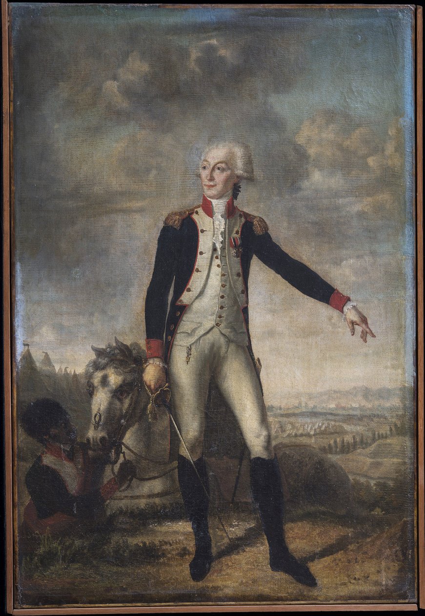 Portret van Gilbert Motier de markies De La Fayette door Joseph Boze