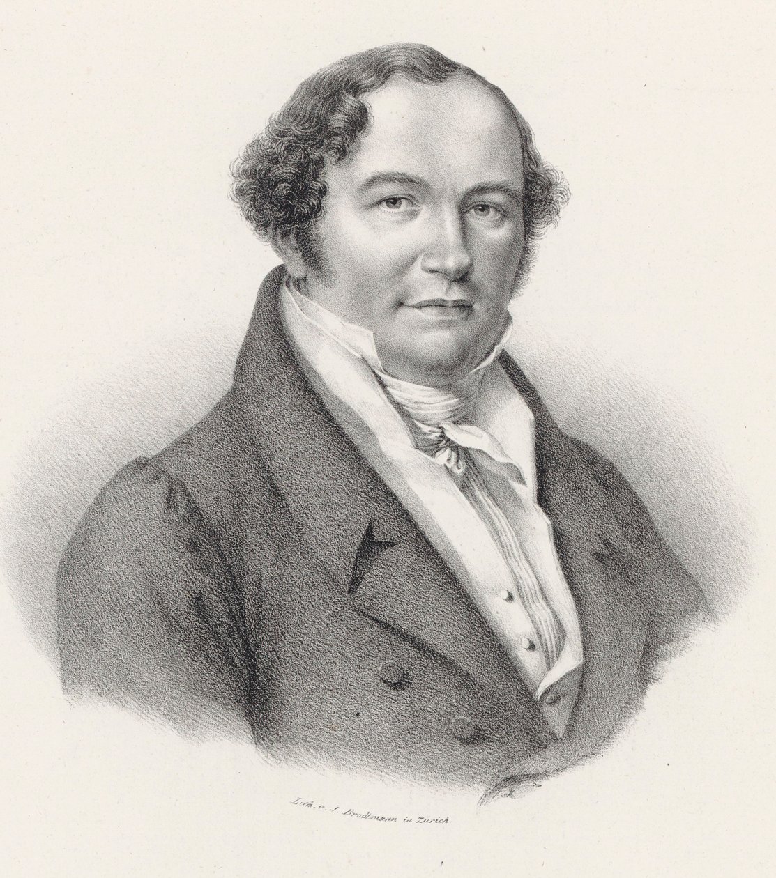 Portret van de componist Conradin Kreutzer 1780-1849 door Joseph Brodtmann