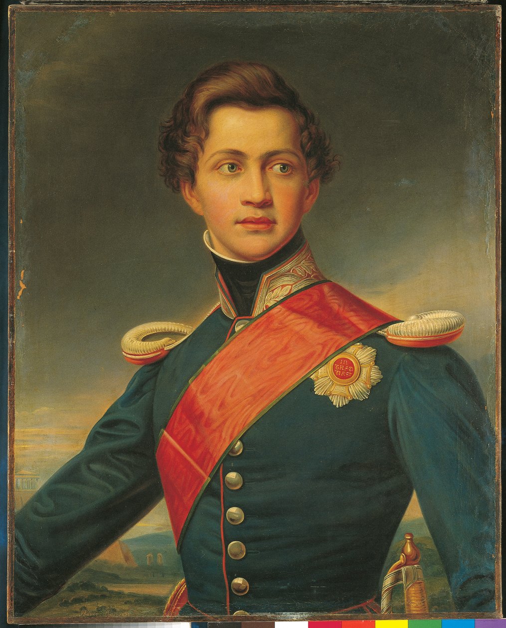 Portret van Othon als jonge man door Joseph Carl Stieler