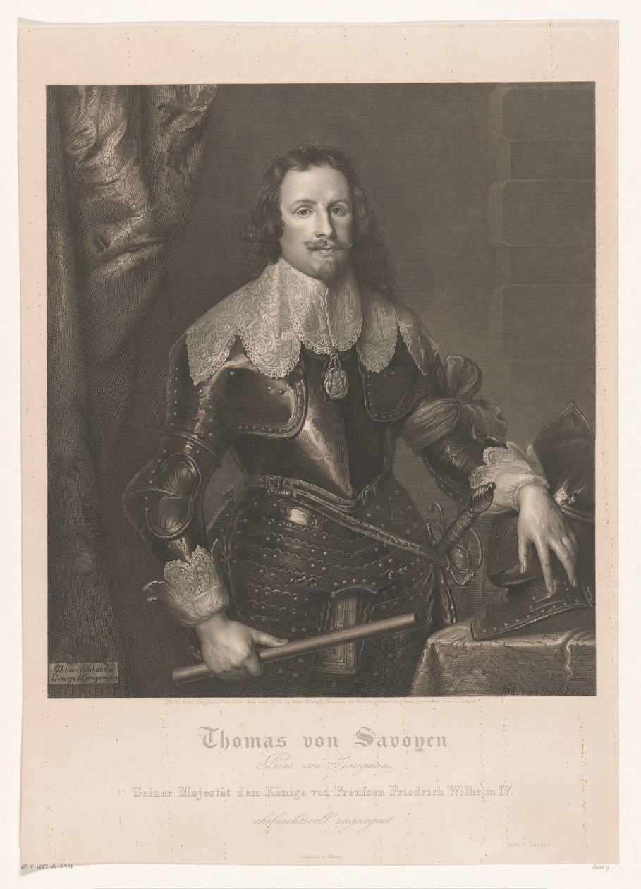 Portret van Francesco Tommaso van Savoye, prins van Carignano door Joseph Caspar