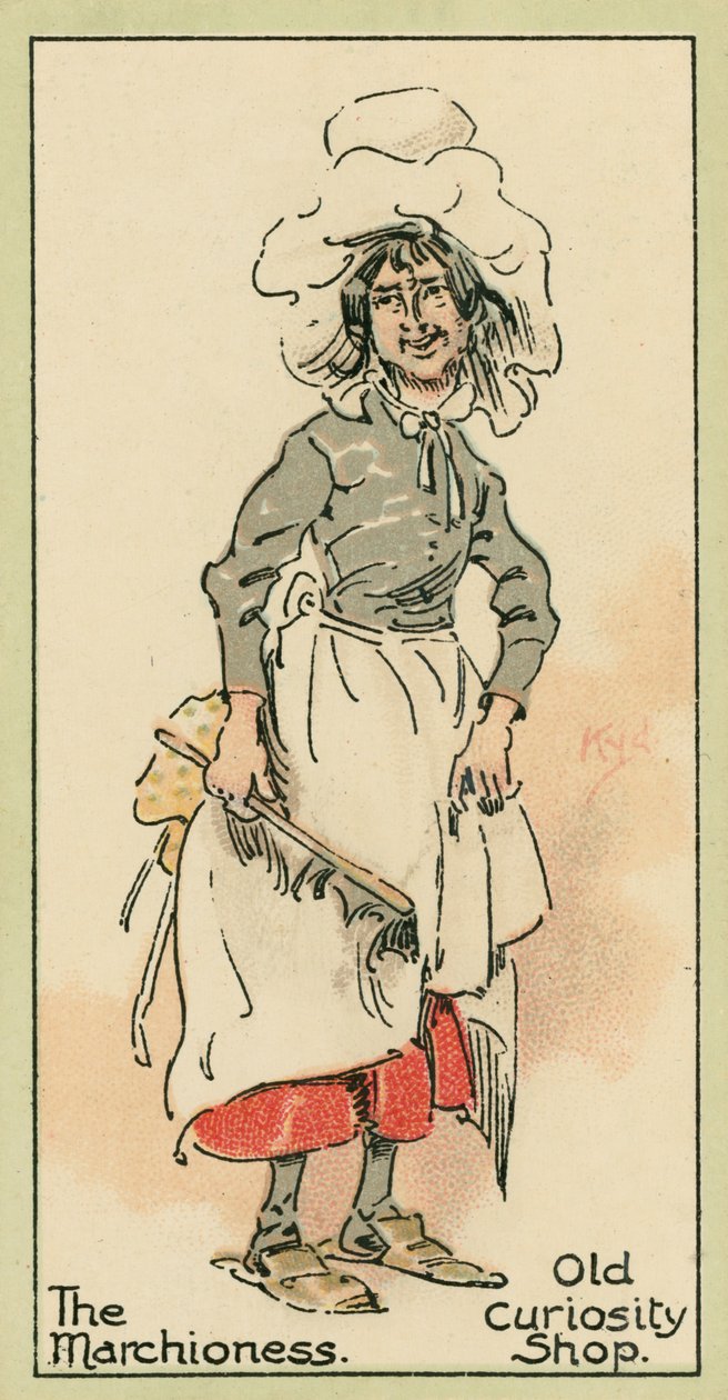 De markiezin, Old Curiosity Shop (kleurenlitho) door Joseph Clayton (1856-1937) (after) Clarke