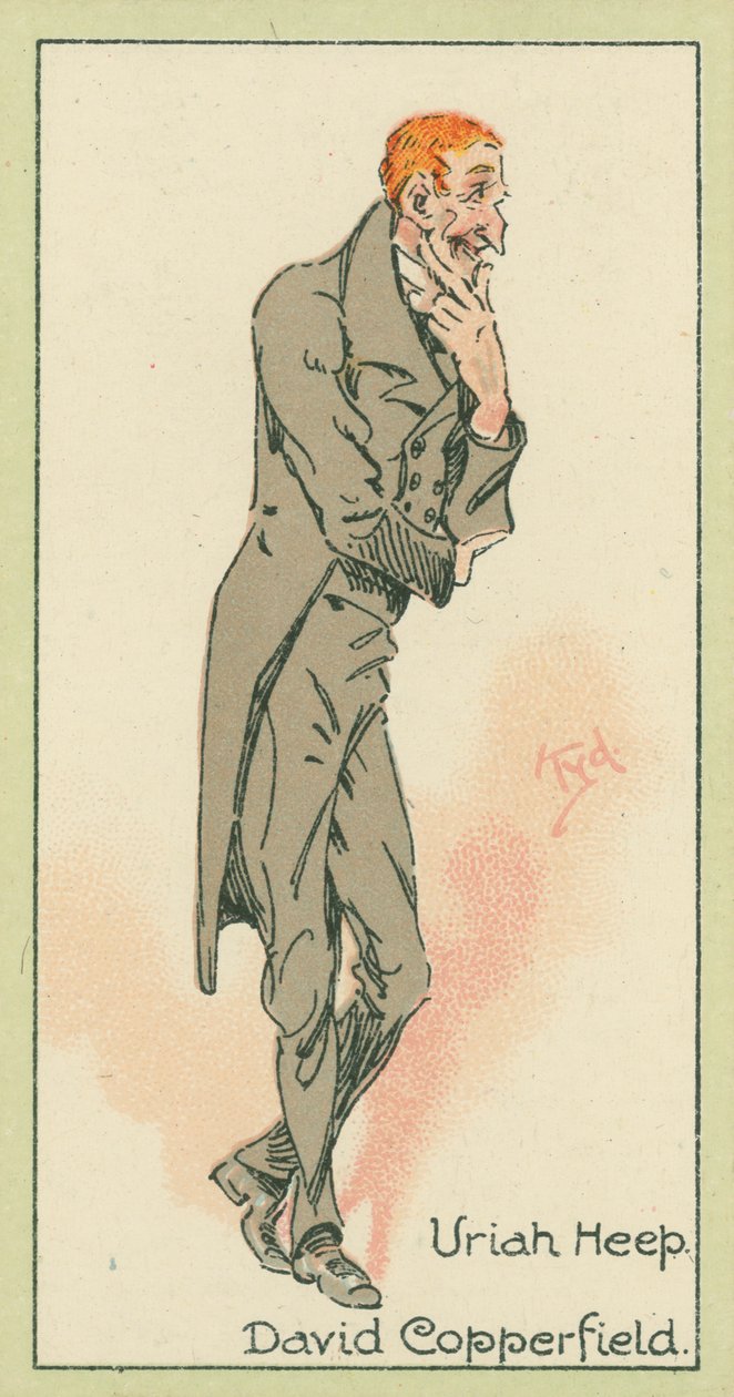 Uriah Heep, David Copperfield (kleurenlitho) door Joseph Clayton (1856-1937) (after) Clarke