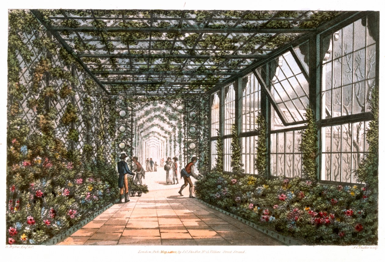 Gang van een serre, 1808 door Joseph Constantine Stadler