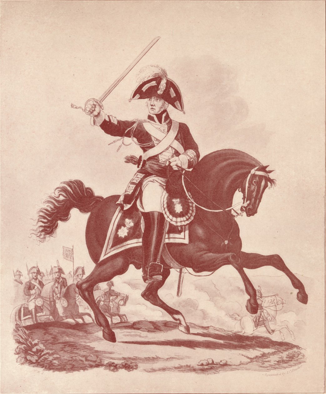 Officier, 2e Regiment Life Guards Waterloo Periode, 1812-1815 1909 door Joseph Constantine Stadler
