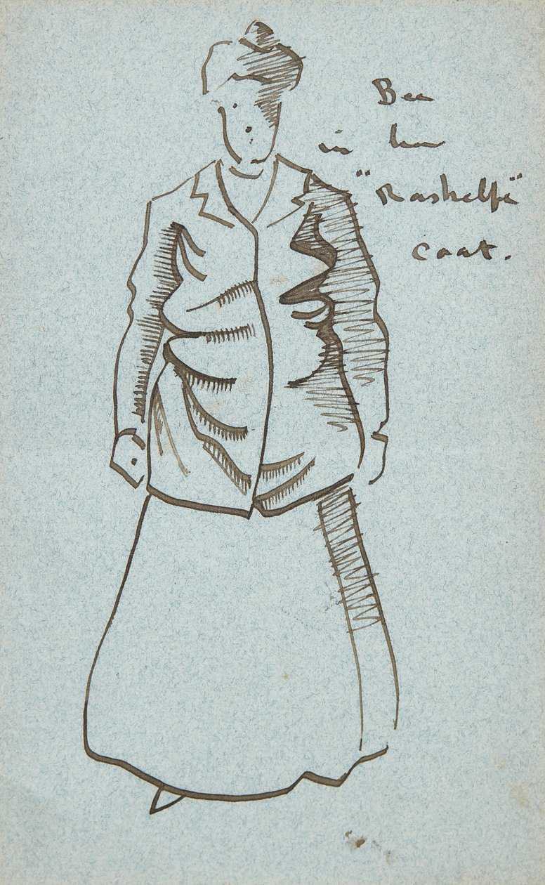 Tante Bee in haar Rashelfe Jas door Joseph Crawhall