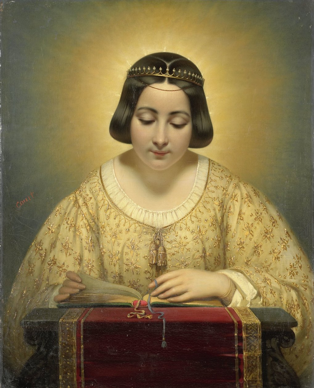 Gravin de Pagès, geboren de Cornellan, als St. Catharina door Joseph Desire Court