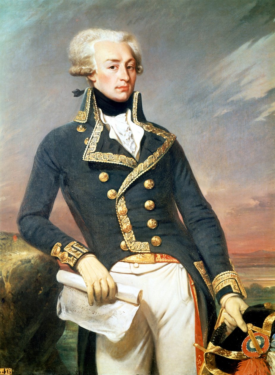 La Fayette - portret door J. Court door Joseph Desire Court