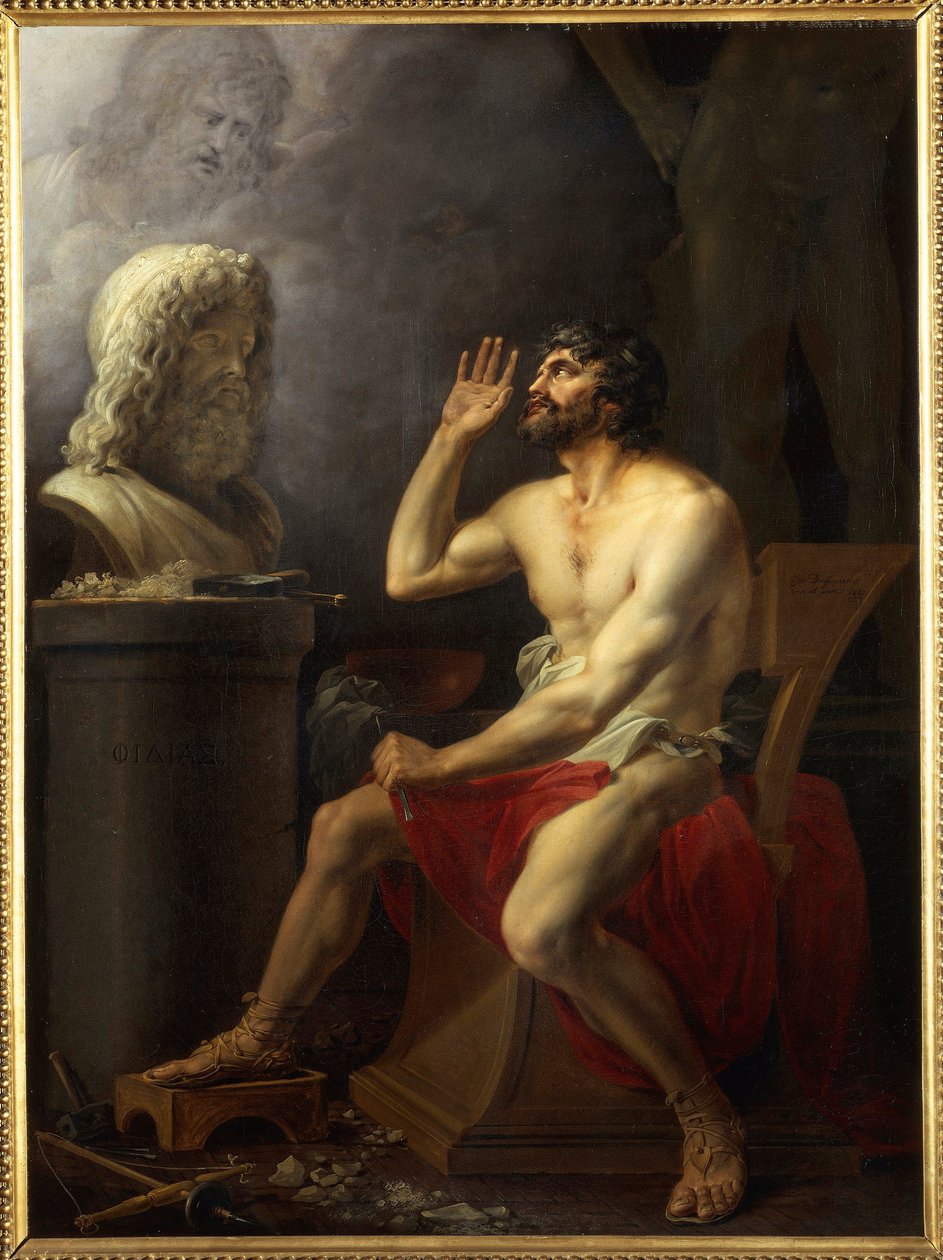 De Griekse beeldhouwer Phidias door Joseph Dorffmeister
