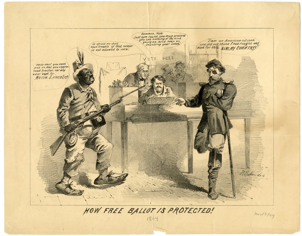 Hoe Vrije Stemming wordt Beschermd, 1864 door Joseph E. Baker
