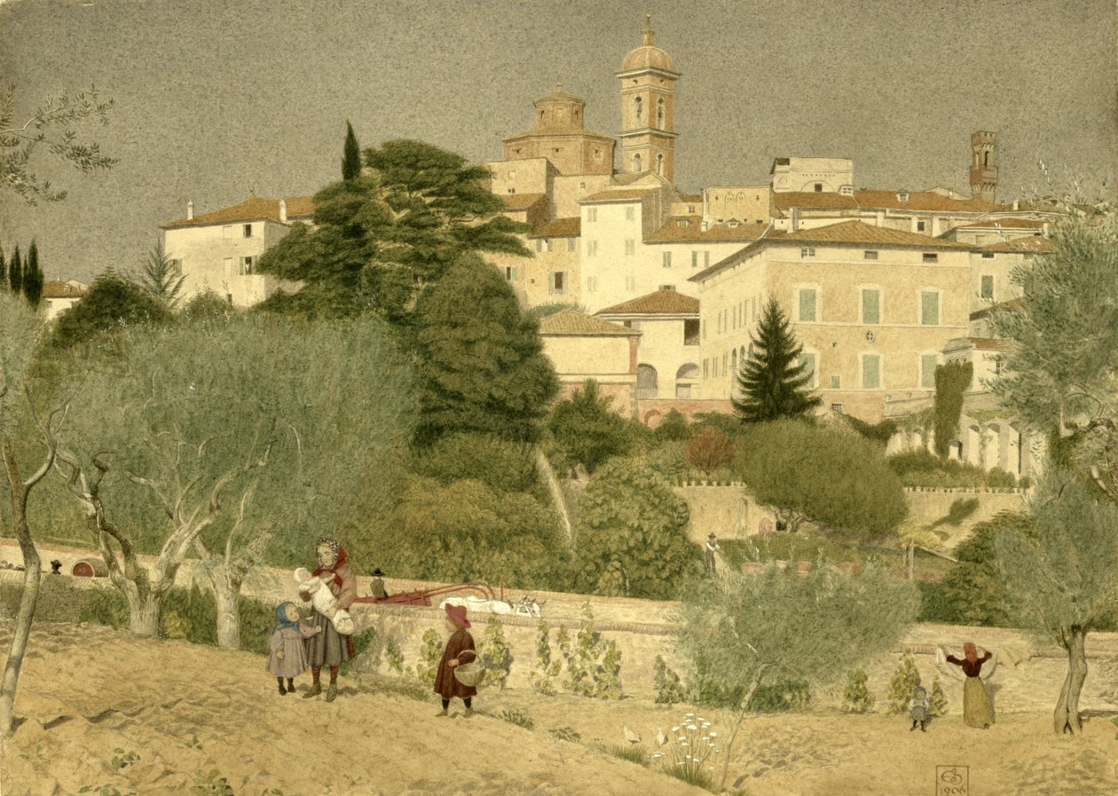 In Toscane, 1906 door Joseph Edward Southall