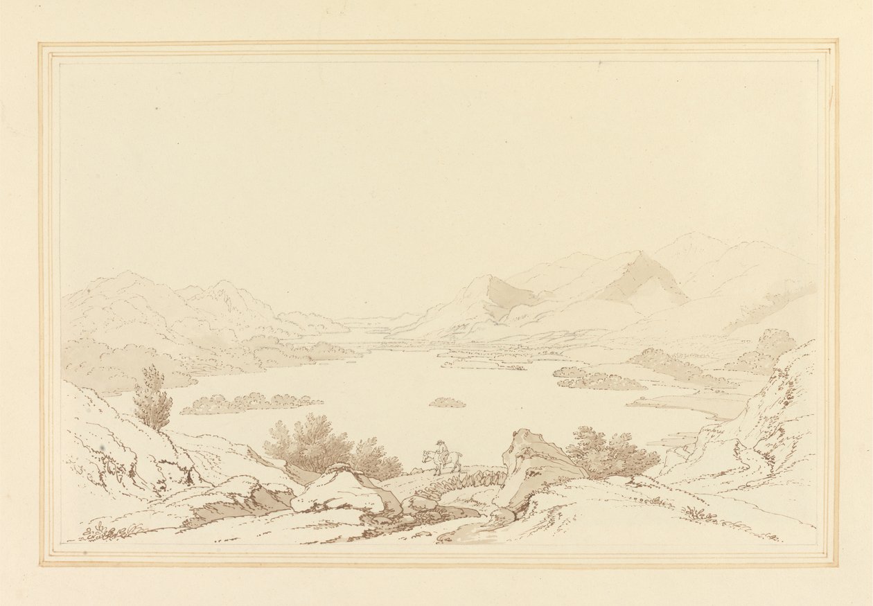 Algemeen Uitzicht op het Meer van Derwent Water door Joseph Farington