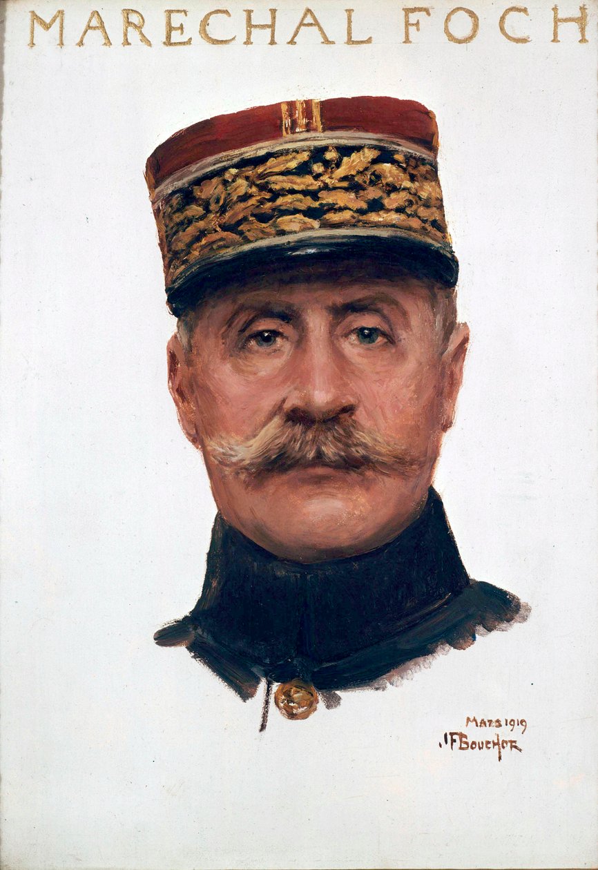 Portret van maarschalk Ferdinand Foch door Joseph Felix Bouchor